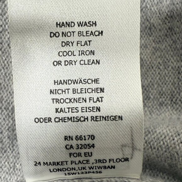 Needle Anthropologie Cashmere Crew Neck Sweater w/ Varsity Multicolor Stripe L - Picture 8 of 10